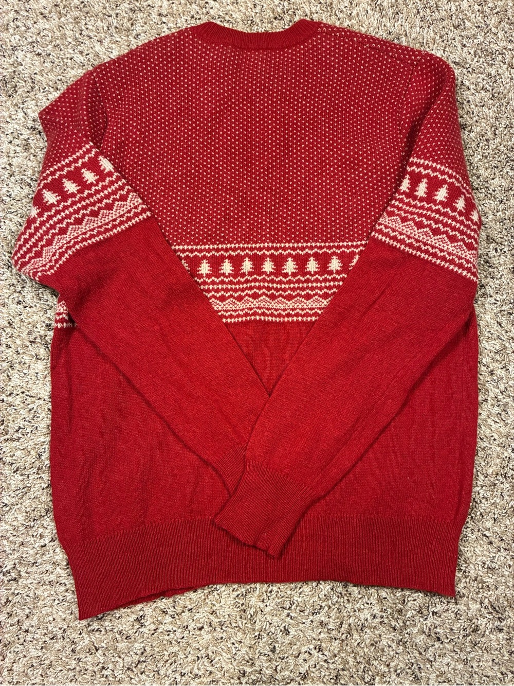 J.Crew Men’s 100% Lambs Wool Ski Trees Holiday Theme Sweater - Picture 8 of 12